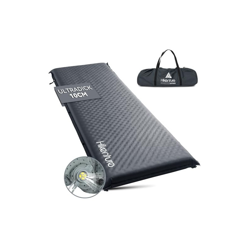 HIKENTURE Isomatte Selbstaufblasend, 10CM Dicke Camping Matratze aus Schaumstoff, Ultradicke Selbstaufblasbare Luftmatratze, HIKENTURE Isomatte Selbstaufblasend, 10CM Dicke Camping Matratze aus Schaumstoff, Ultradicke Selbstaufblasbare Luftmatratze,