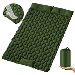 STURME Isomatte Camping für 2 Personen, Selbstaufblasend Isomatte Outdoor mit Fußpumpe, Aufblasbare Luftmatratze Ultraleicht 