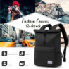 TAN.TOMI Rucksack Damen Herren, Rucksack Laptop Tasche 15,6 Zoll, Laptop Rucksack Damen Herren weit öffenbar, Rolltop Rucksac