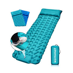 warmsmart Isomatte Camping Selbstaufblasend Outdoor, Erweitern&verdicken Schlafpad mit eingebauter Pumpe, Kompakte, leichte S