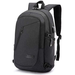 WENIG Laptop Rucksack Herren Anti-Diebstahl Laptoptasche 15.6 Zoll für Arbeit mit USB Ladeanschluss Business Reisen für Männe