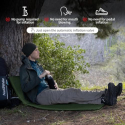 Naturehike Selbstaufblasende Schlafmatten-5cm Dicke Strapazierfähige Campingmatratze, Verbindbar mit Mehreren Leichten Isomat