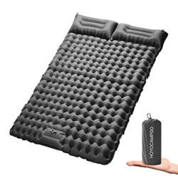Doppel Isomatte Camping Isomatte für 2 Personen Ultraleicht Outdoor Schlafmatte mit Fußpresse Pumpe, Extra Dicke 10cm Aufblas