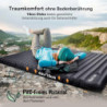 HIKENTURE Luftmatratze für 2 Personen, Doppel Isomatte Aufblasbar, Selbstaufblasende Camping Schlafmatte 140cm mit Fußpumpe, 