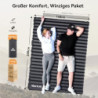 HIKENTURE Luftmatratze für 2 Personen, Doppel Isomatte Aufblasbar, Selbstaufblasende Camping Schlafmatte 140cm mit Fußpumpe, 