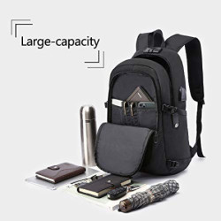 WENIG Laptop Rucksack Herren Anti-Diebstahl Laptoptasche 15.6 Zoll für Arbeit mit USB Ladeanschluss Business Reisen für Männe