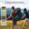 HIKENTURE Luftmatratze für 2 Personen, Doppel Isomatte Aufblasbar, Selbstaufblasende Camping Schlafmatte 140cm mit Fußpumpe, 