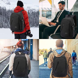 WENIG Laptop Rucksack Herren Anti-Diebstahl Laptoptasche 15.6 Zoll für Arbeit mit USB Ladeanschluss Business Reisen für Männe