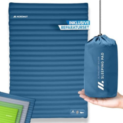 NORDMUT® Isomatte Selbstaufblasend 2 Personen - Outdoor Matratze 10cm Ultra komfortabel - Luftmatratze Selbstaufblasend für k