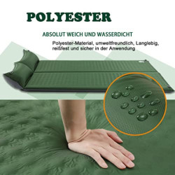 Underwood Aggregator Camping Selbstaufblasende Isomatte 2 Personen - Outdoor Doppel Selbstaufblasbare Luftmatratze mit Kleine