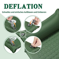 Underwood Aggregator Camping Selbstaufblasende Isomatte 2 Personen - Outdoor Doppel Selbstaufblasbare Luftmatratze mit Kleine
