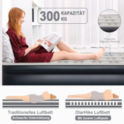 OlarHike Luftmatratze 2 Personen mit Integrierter Elektrischer Pumpe, Luftbett Selbstaufblasend, Premium-Gästebett Aufblasbar