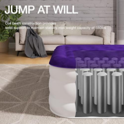 CHILLSUN 203x152x40cm Luftmatratze 2 Personen mit Elektrischer Pumpe, Luftbett Selbstaufblasend Aufblasbares Bett, Gästebett 