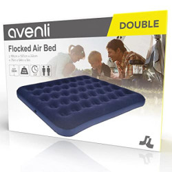Avenli Camping Luftmatratze für 2 Personen 191x137x22 aufblasbare Matratze Luftbett blau