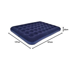 Avenli Camping Luftmatratze für 2 Personen 191x137x22 aufblasbare Matratze Luftbett blau