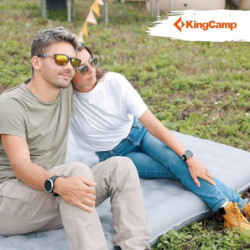 KingCamp Isomatte Camping, Isomatte 2 Personen, Luftmatratze Camping Doppelt, 15 cm Dick, Winter Aufblasbar luftmatratze Klei