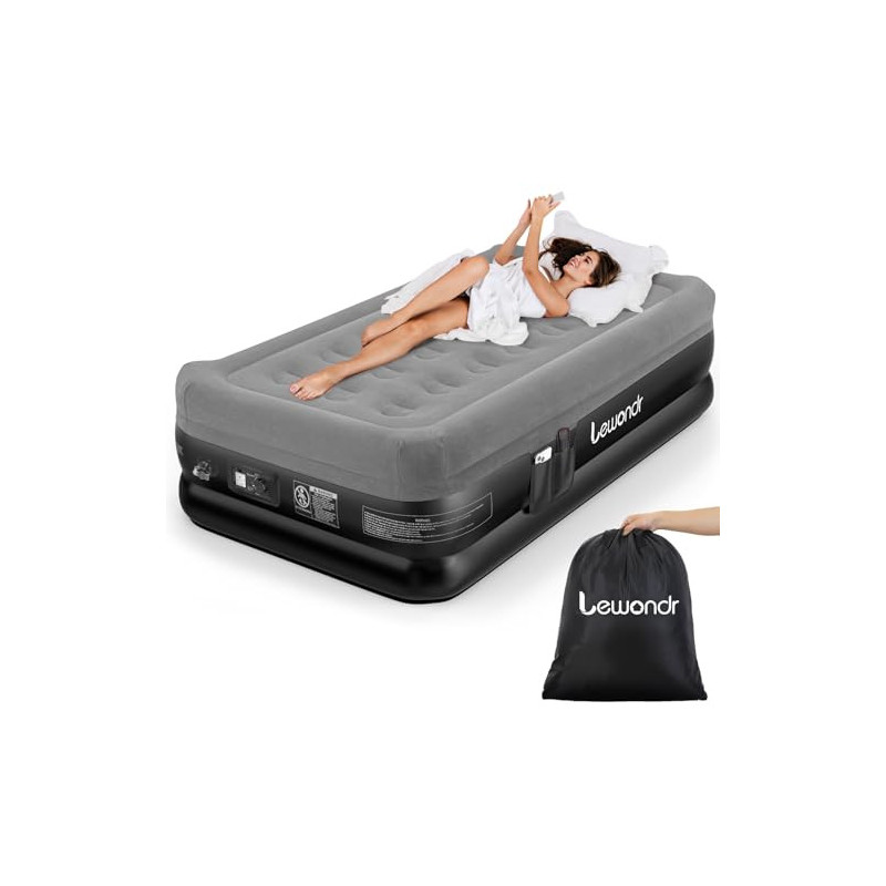 Lewondr Luftbett 1 Person mit Eingebauter Pumpe, 191x99x46CM Komfort Aufblasbare Matratze, 2 Min Luftmatratze Selbstaufblasen Lewondr Luftbett 1 Person mit Eingebauter Pumpe, 191x99x46CM Komfort Aufblasbare Matratze, 2 Min Luftmatratze Selbstaufblasen