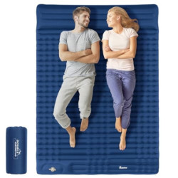 Relefree Isomatte Outdoor 2 Personen 140x200 cm Ultra-Größen Aufblasbare mit Fußpresse - Doppel Luftmatratze Verbesserte Camp