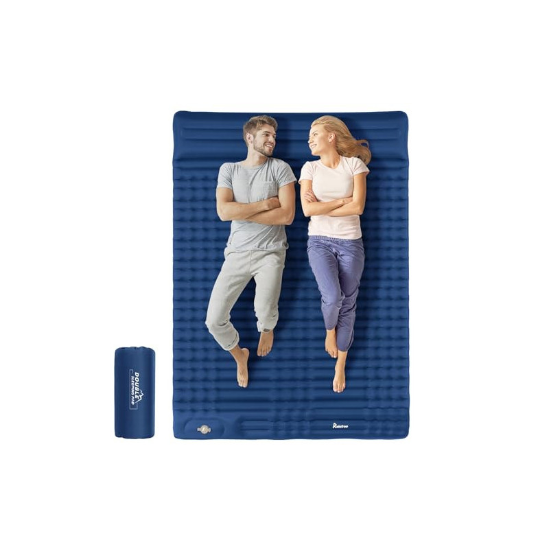 Relefree Isomatte Outdoor 2 Personen 140x200 cm Ultra-Größen Aufblasbare mit Fußpresse - Doppel Luftmatratze Verbesserte Camp Relefree Isomatte Outdoor 2 Personen 140x200 cm Ultra-Größen Aufblasbare mit Fußpresse - Doppel Luftmatratze Verbesserte Camp