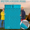 Armyte Isomatte Camping 2 Personen, Doppel Camping Isomatte, Aufblasbare Isomatte mit Fußpumpe, ultraleichte Campingmatratze 