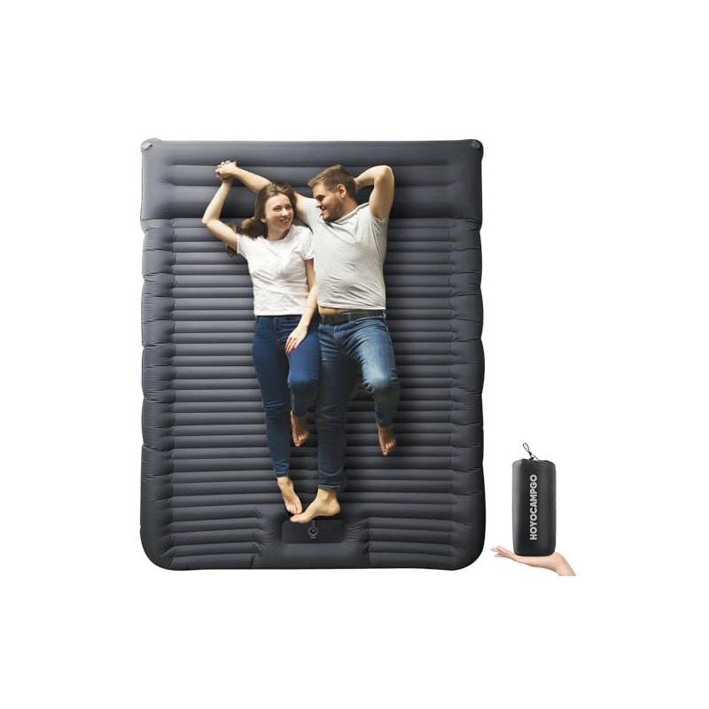 Doppel Isomatte 2 Personen Luftmatratze Selbstaufblasend Extra Dicke 12cm Outdoor Schlafmatte mit Kissen Fußpresse Pumpe, Ult Doppel Isomatte 2 Personen Luftmatratze Selbstaufblasend Extra Dicke 12cm Outdoor Schlafmatte mit Kissen Fußpresse Pumpe, Ult