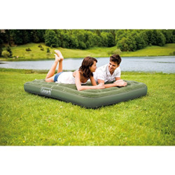 Coleman Luftbett Comfort Bed Double, Indoor/Outdoor Luftmatratze 2 Personen, Velours Gästebett, Komfort Doppelbett, Campingbe