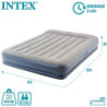 Intex – Luftbett 64118 Dura-Beam Standard-Ruhekissen, mittlere Höhe 203 x 152 x 30 cm bunt, California King