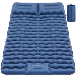 Dametay Isomatte Camping 2 Personen: 197 * 132cm Selbstaufblasend Aufblasbare Matratze mit Fußpresse Pumpe Camping Luftmatrat