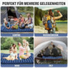 Dametay Isomatte Camping 2 Personen: 197 * 132cm Selbstaufblasend Aufblasbare Matratze mit Fußpresse Pumpe Camping Luftmatrat