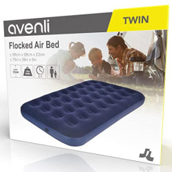 Avenli Camping Luftmatratze für 1 Personen 191x99x22 cm aufblasbare Matratze Luftbett blau