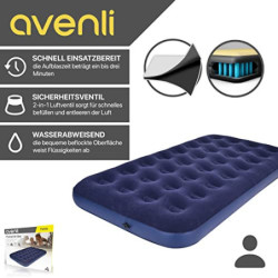Avenli Camping Luftmatratze für 1 Personen 191x99x22 cm aufblasbare Matratze Luftbett blau