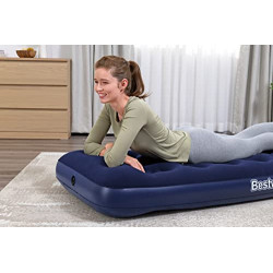 Bestway Luftbett Blue Horizon Step mit interner Fußpumpe Single XL/Lo 185 x 76 x 28 cm, Blau