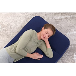 Bestway Luftbett Blue Horizon Step mit interner Fußpumpe Single XL/Lo 185 x 76 x 28 cm, Blau