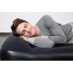 Bestway Tritech™ Luftbett, Aeroluxe, 188 x 99 x 30 cm, Single, mit integrierter Elektropumpe, Schwarz