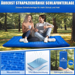 IEEILULU Isomatte 2 Personen, 196x140cm Isomatte Camping, 12cm Verdickte Selbstaufblasende Schlafmatten, Aufblasbare Camping 