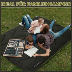 KingCamp Camping Isomatte Aufblasbare Schlafmatte 2 Personen Camping Matratze 17cm Dick Luftmatratze Camping mit Abdeckung fü