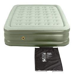 Coleman Unisex-Erwachsene Doppelte hohe Stütze Luftmatratze, Grün, Queen