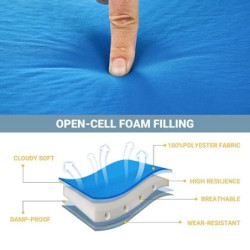 KingCamp Selbstaufblasbare Isomatte luftmatratze selbstaufblasend Outdoor Camping Matratze 7.5 cm Dicke gegen Feuchtigkeitsfe