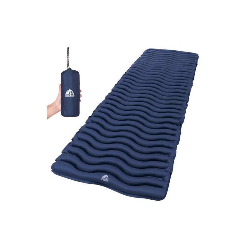 Unigear Camping Isomatte Kleines Packmaß, Aufblasbare Luftmatratze Camping, Schlafmatte für Outdoor, Ultraleicht Feuchtigkeit Unigear Camping Isomatte Kleines Packmaß, Aufblasbare Luftmatratze Camping, Schlafmatte für Outdoor, Ultraleicht Feuchtigkeit