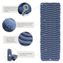 Unigear Camping Isomatte Kleines Packmaß, Aufblasbare Luftmatratze Camping, Schlafmatte für Outdoor, Ultraleicht Feuchtigkeit