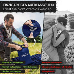 POWERLIX Camping Outdoor Luftmatratze - Ultraleichte Aufblasbare Isomatte, kompakte und leichte für Outdoor, Camping,Rucksack