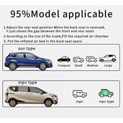 awolsrgiop Auto Matratze, 170 x 120 cm SUV Matratze Auto Luftmatratzen für Reisen Camping Outdoor Aktivitäten, Abziehbar Aufb