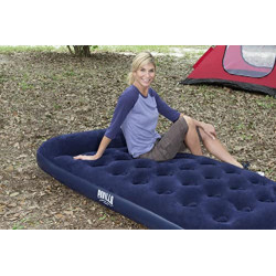 Pavillo Bestway 74" x 39" x 11"/1.88m x 99cm x 28cm Airbed Twin Built-in Foot Pump, Blau
