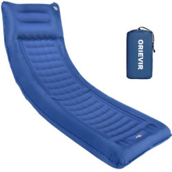 ORIEVIR Isomatte Camping, 12CM Verdicktes Aufblasbare Matratze mit Kissen und Fußpumpe,72cm Breiter Ultraleichte Luftmatratze