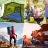 ORIEVIR Isomatte Camping, 12CM Verdicktes Aufblasbare Matratze mit Kissen und Fußpumpe,72cm Breiter Ultraleichte Luftmatratze
