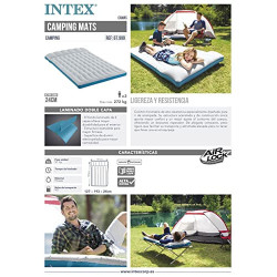 Intex Camping Matte Luftmatratze,California King,127x193x24cm  1er Pack 