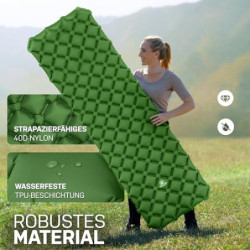 NORDBÄR® Camping Isomatte aufblasbar & Ultraleicht | Iso Luftmatratze kleines Packmaß für Camping, Outdoor & Zelten | Camping