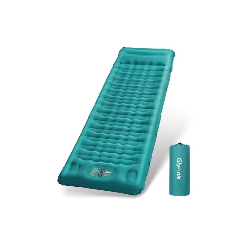 Glymnis Isomatte Camping Aufblasbare Luftmatratze Outdoor 12CM Verdicktes Aufblasbare Matratze mit Fußpresse Pumpe und Kissen Glymnis Isomatte Camping Aufblasbare Luftmatratze Outdoor 12CM Verdicktes Aufblasbare Matratze mit Fußpresse Pumpe und Kissen