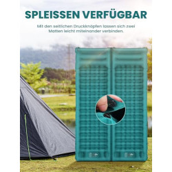 Glymnis Isomatte Camping Aufblasbare Luftmatratze Outdoor 12CM Verdicktes Aufblasbare Matratze mit Fußpresse Pumpe und Kissen