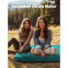 Glymnis Isomatte Camping Aufblasbare Luftmatratze Outdoor 12CM Verdicktes Aufblasbare Matratze mit Fußpresse Pumpe und Kissen